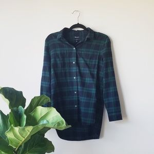 Madewell classic ex-boyfriend shirt in dark plaid